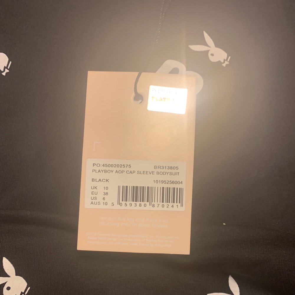 Playboy AOP Cap sleeve bodysuit
